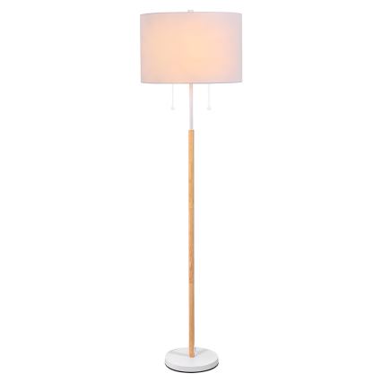 Grīdas lampa FOGO 2xE27/15W/230V balta/bēša