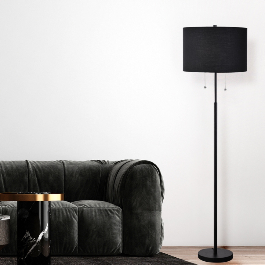 Grīdas lampa FOGO 2xE27/15W/230V melna
