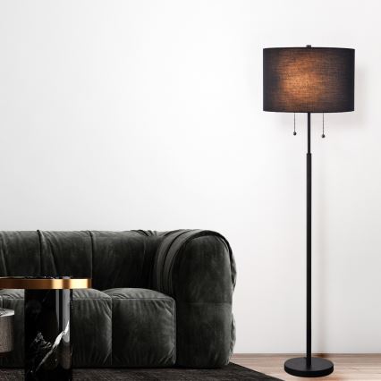 Grīdas lampa FOGO 2xE27/15W/230V melna