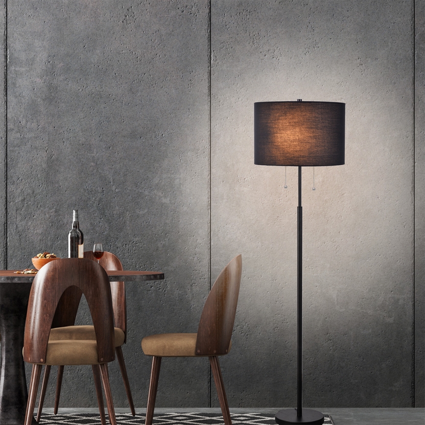 Grīdas lampa FOGO 2xE27/15W/230V melna