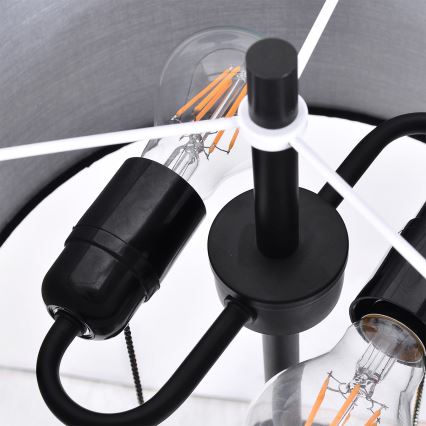 Grīdas lampa FOGO 2xE27/15W/230V melna