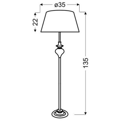 Grīdas lampa GILLENIA 1xE27/60W/230V melna