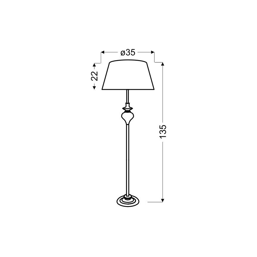 Grīdas lampa GILLENIA 1xE27/60W/230V sudraba