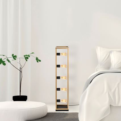 Grīdas lampa KAFES 5xE27/40W/230V zelta