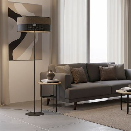 Grīdas lampa KARBON 1xE27/15W/230V melna/brūna