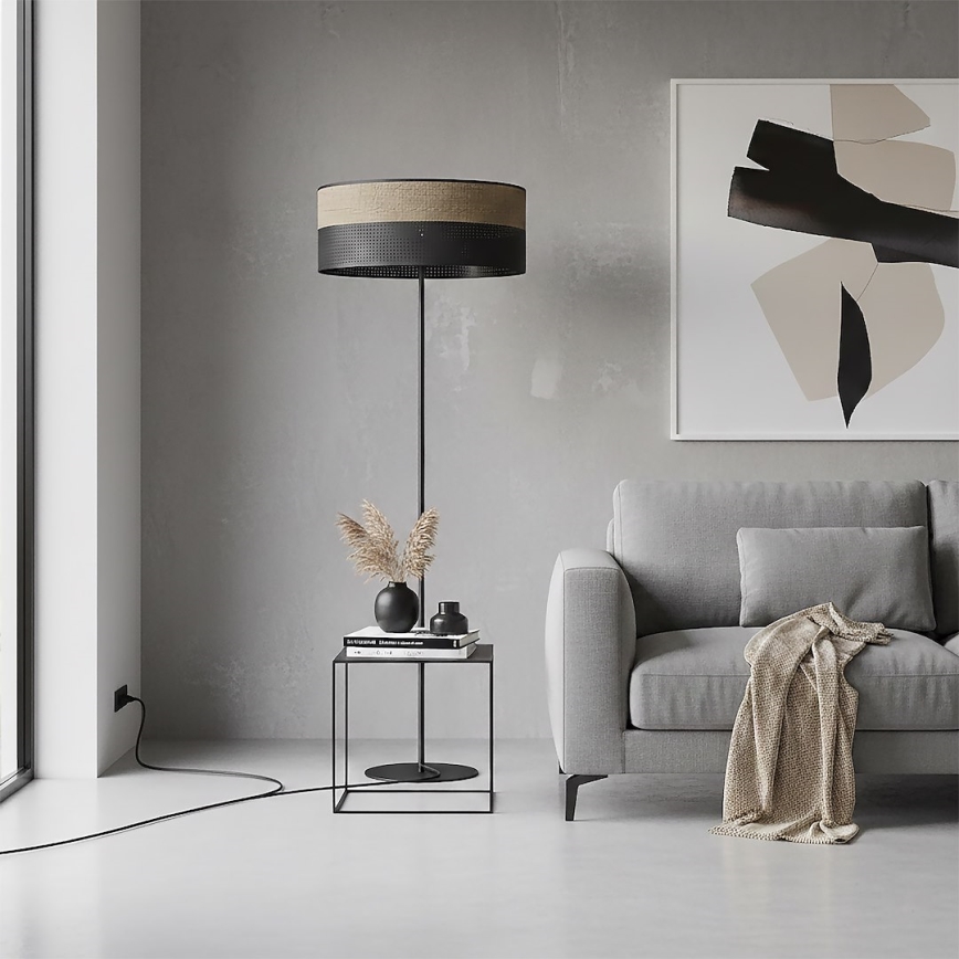 Grīdas lampa KARBON 1xE27/15W/230V melna/brūna