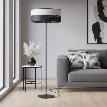 Grīdas lampa KARBON 1xE27/15W/230V melna/pelēka