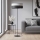 Grīdas lampa KARBON 1xE27/15W/230V melna/pelēka