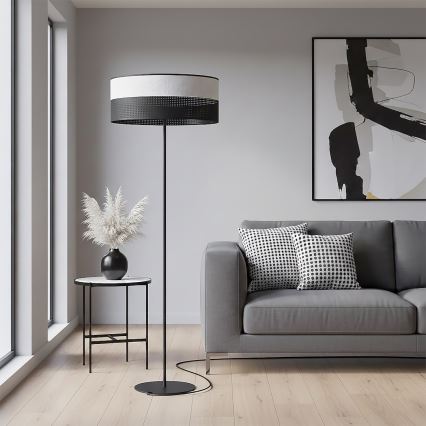 Grīdas lampa KARBON 1xE27/15W/230V melna/pelēka