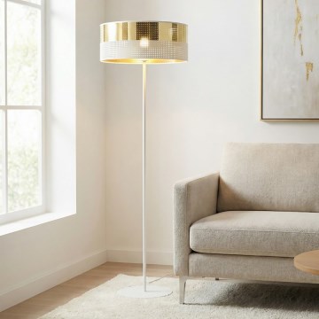 Grīdas lampa LUX 1xE27/15W/230V balta/zelta