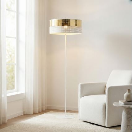 Grīdas lampa LUX 1xE27/15W/230V balta/zelta