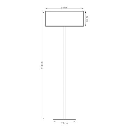 Grīdas lampa LUX 1xE27/15W/230V balta/zelta