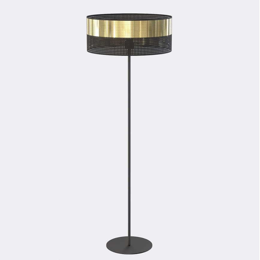 Grīdas lampa LUX 1xE27/15W/230V melna/zelta