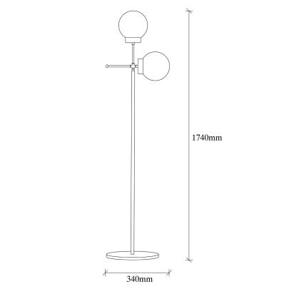 Grīdas lampa MUDONI 2xE27/40W/230V