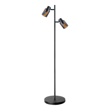 Grīdas lampa REBECCA 2xE14/8W/230V melna/dūmakaina
