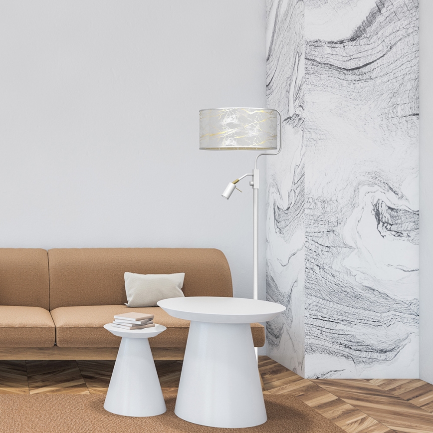 Grīdas lampa SENSO 1xE27/40W/230V + 1xGU10/7W balta