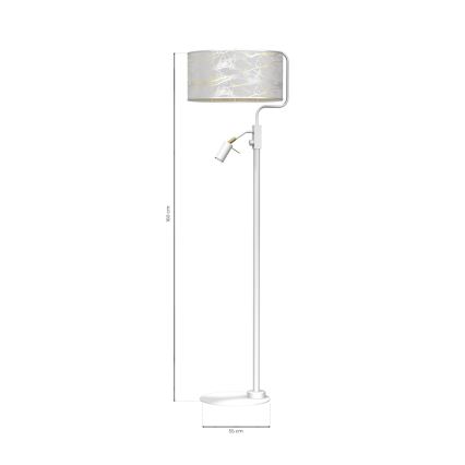 Grīdas lampa SENSO 1xE27/40W/230V + 1xGU10/7W balta