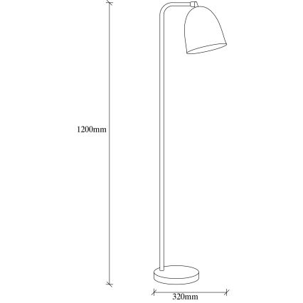 Grīdas lampa TATTOO 1xE27/40W/230V melna