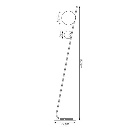 Grīdas lampa TATU 2xG9/8W/230V bēša