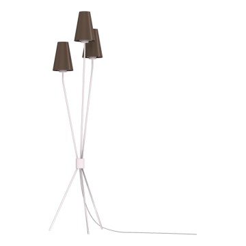 Grīdas lampa TREFOT 3xE14/15W/230V brūna/krēmkrāsaina