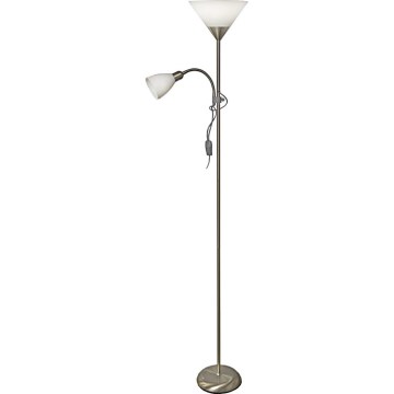 Grīdas lampa WENDY 1xE27/100W/230V + 1xE14/40W, matēts hroms
