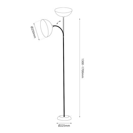 Grīdas lampa ZACK 1xE27/15W/230V bēša
