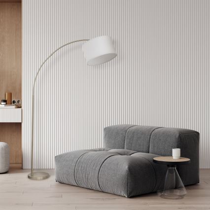 Grīdas lampa ZENITH 1xE27/15W/230V matēts hroms/balts