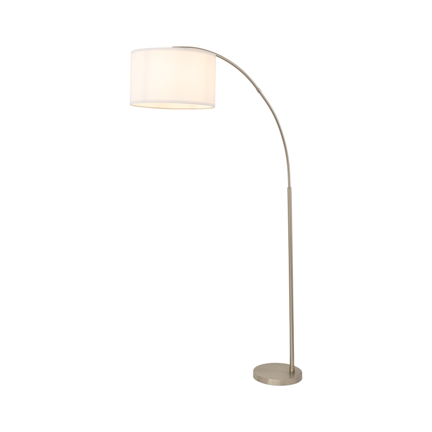 Grīdas lampa ZENITH 1xE27/15W/230V matēts hroms/balts