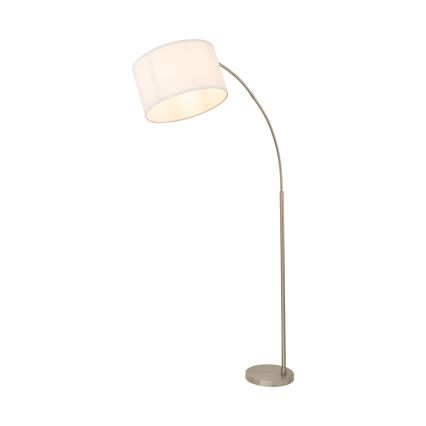 Grīdas lampa ZENITH 1xE27/15W/230V matēts hroms/balts