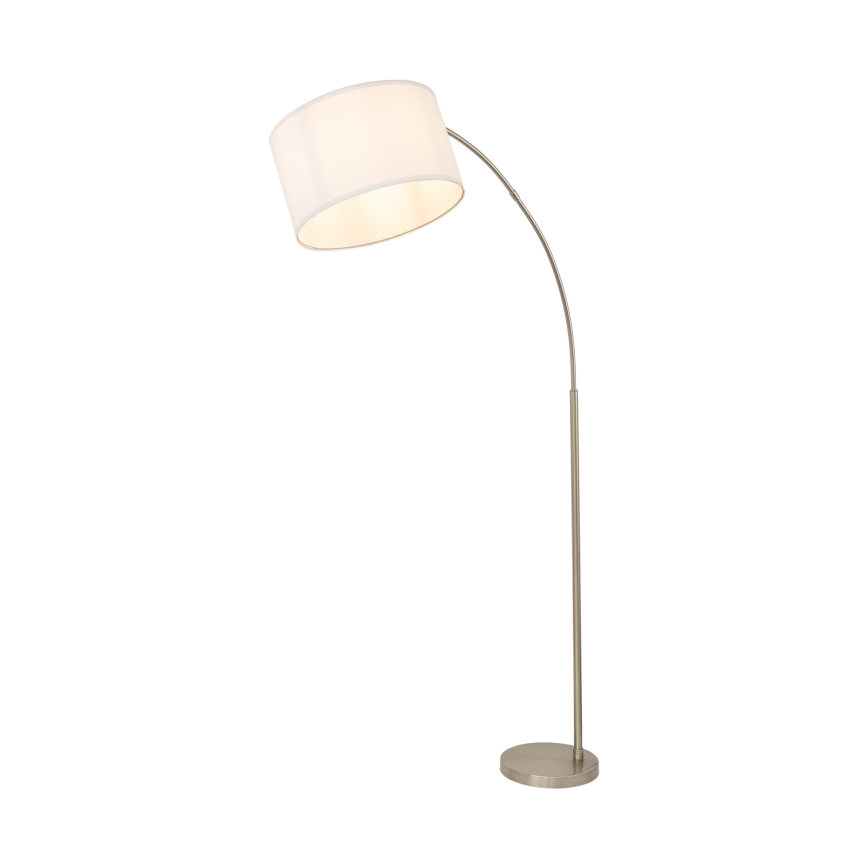 Grīdas lampa ZENITH 1xE27/15W/230V matēts hroms/balts