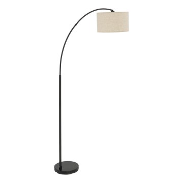 Grīdas lampa ZENITH 1xE27/15W/230V melna/bēša