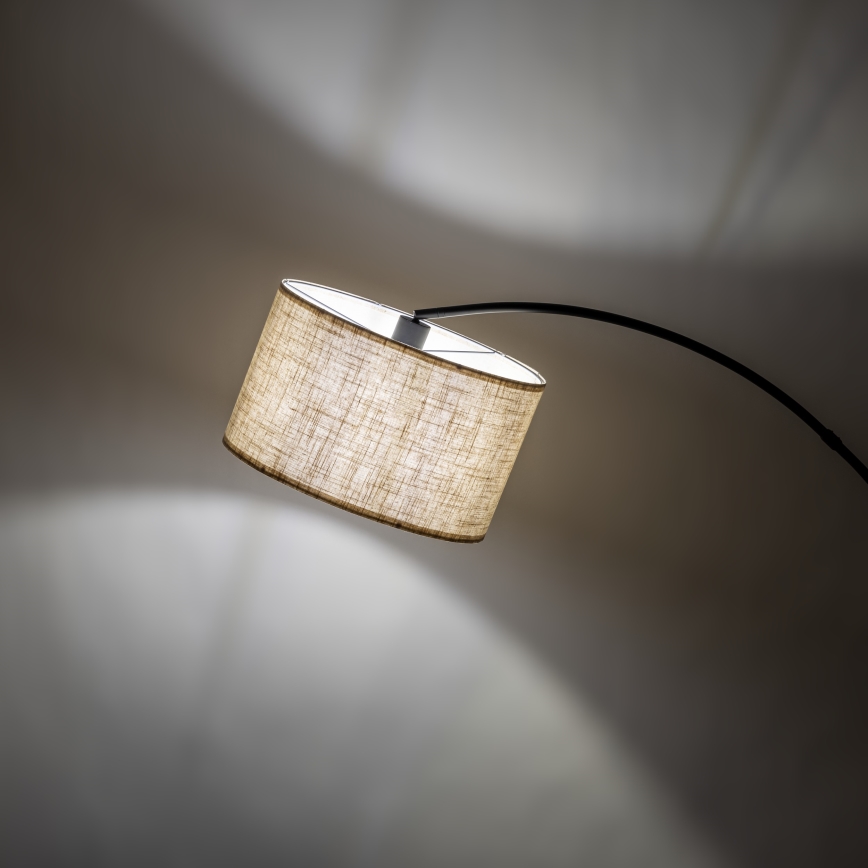 Grīdas lampa ZENITH 1xE27/15W/230V melna/bēša