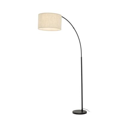 Grīdas lampa ZENITH 1xE27/15W/230V melna/bēša