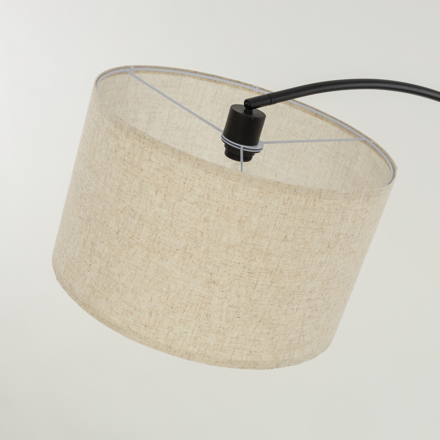 Grīdas lampa ZENITH 1xE27/15W/230V melna/bēša