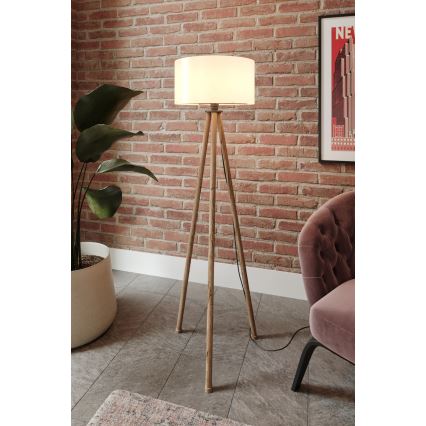 Grīdas stāvlampa 1xE27/40W/230V bēša/balta