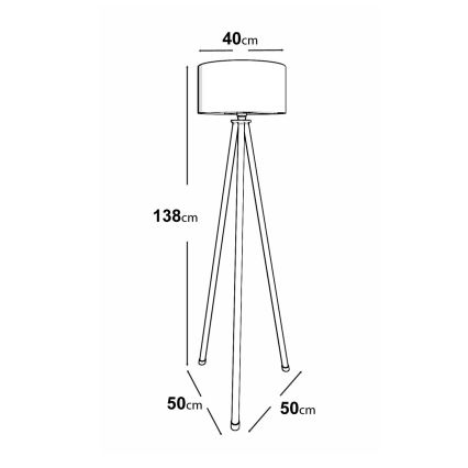 Grīdas stāvlampa 1xE27/40W/230V bēša/balta