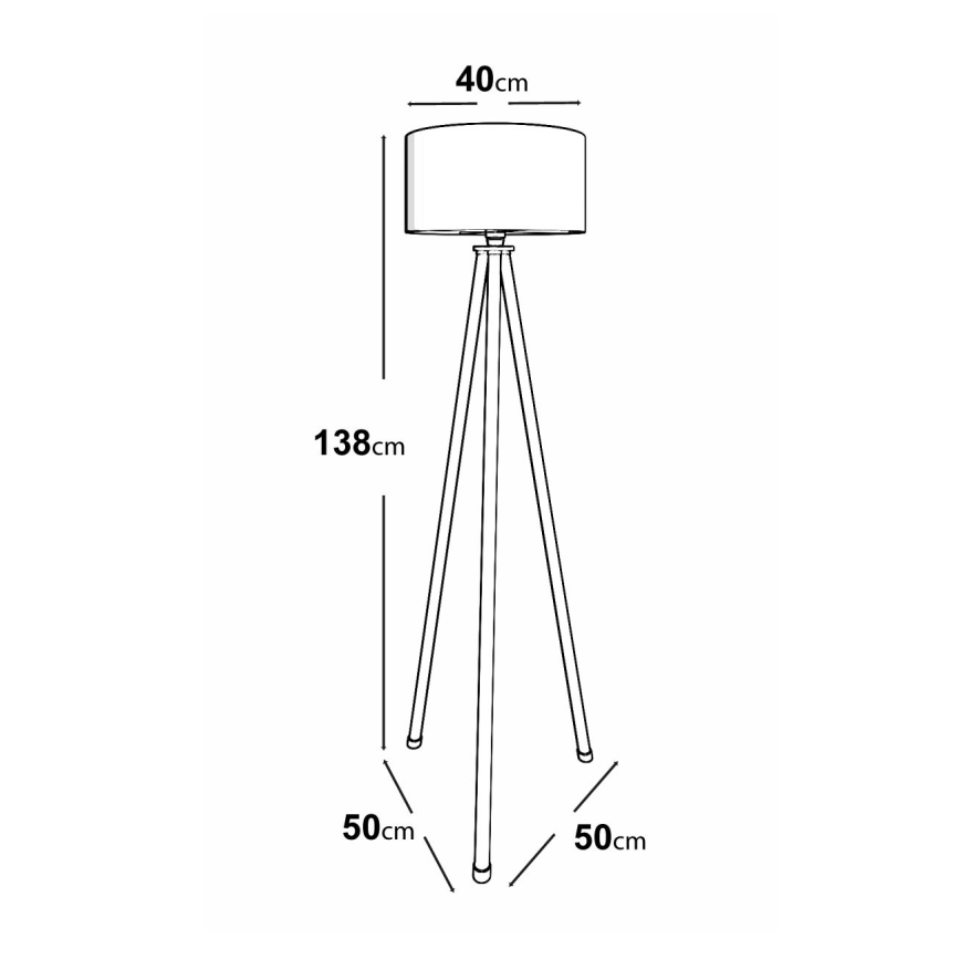 Grīdas stāvlampa 1xE27/40W/230V bēša/balta