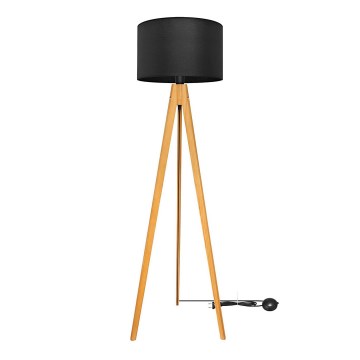Grīdas stāvlampa ALBA 1xE27/15W/230V melna/ozols