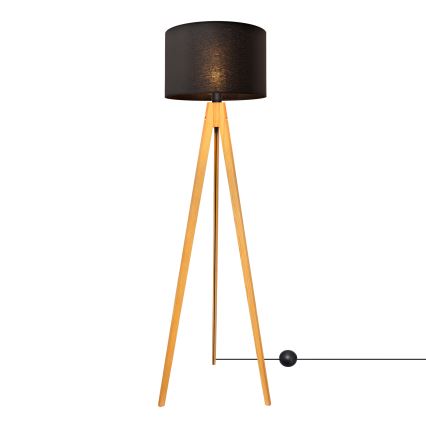 Grīdas stāvlampa ALBA 1xE27/15W/230V melna/ozols