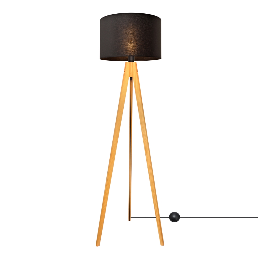 Grīdas stāvlampa ALBA 1xE27/15W/230V melna/ozols