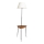 Grīdas stāvlampa ar galdu 1xE27/40W/230V melna/brūna