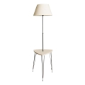 Grīdas stāvlampa ar galdu 1xE27/40W/230V melna/krēmkrāsa