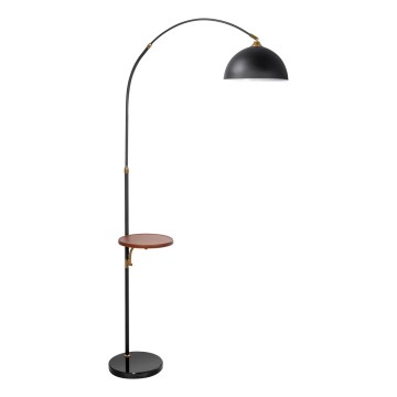 Grīdas stāvlampa ar galdu 1xE27/60W/230V melna
