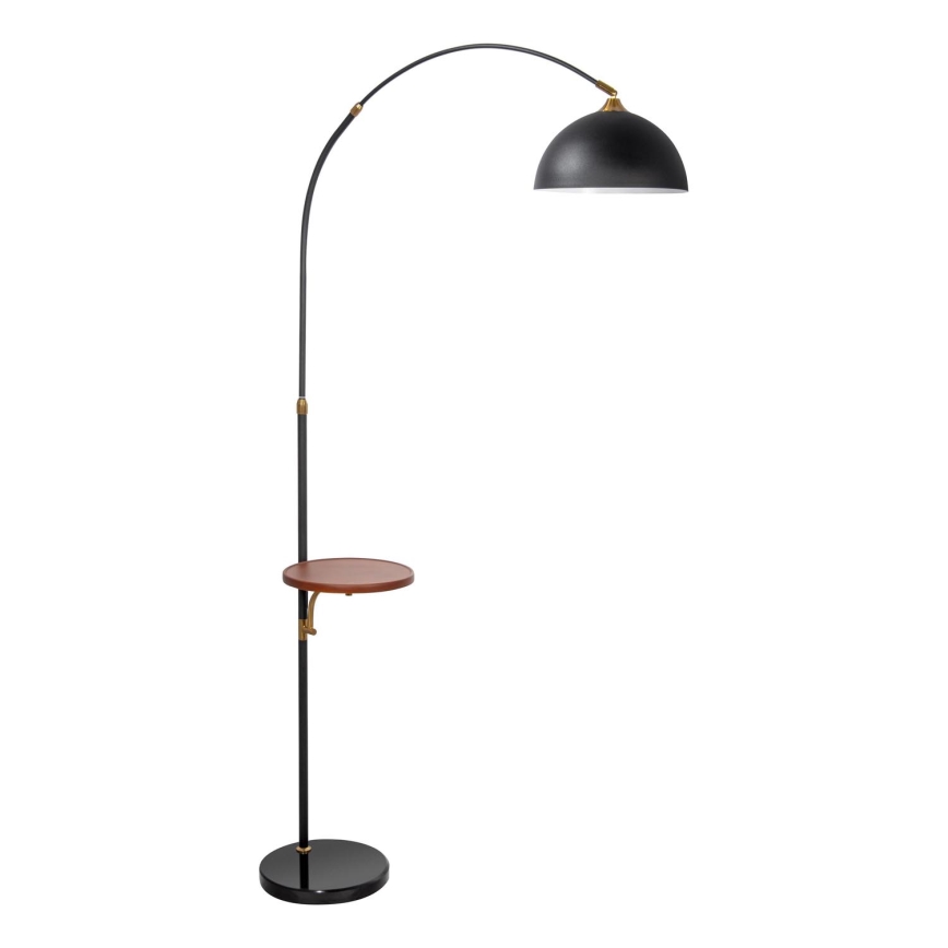 Grīdas stāvlampa ar galdu 1xE27/60W/230V melna