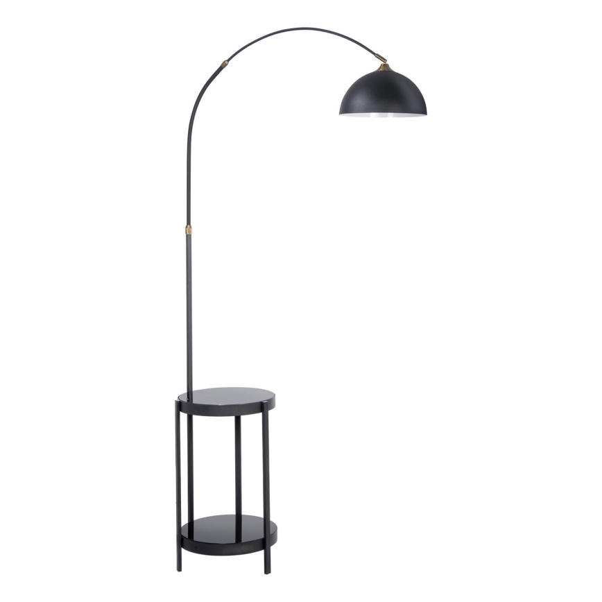 Grīdas stāvlampa ar galdu 1xE27/60W/230V melna