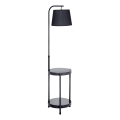Grīdas stāvlampa ar galdu 1xE27/60W/230V USB melna