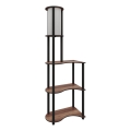 Grīdas stāvlampa ar plauktiem 1xE27/40W/230V 140 cm melna/brūna