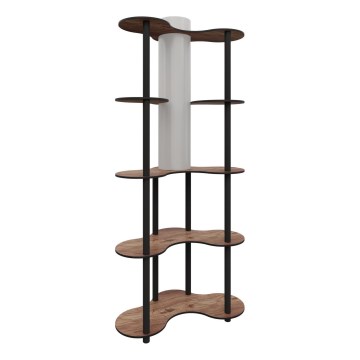 Grīdas stāvlampa ar plauktiem 1xE27/40W/230V 150 cm melna/brūna