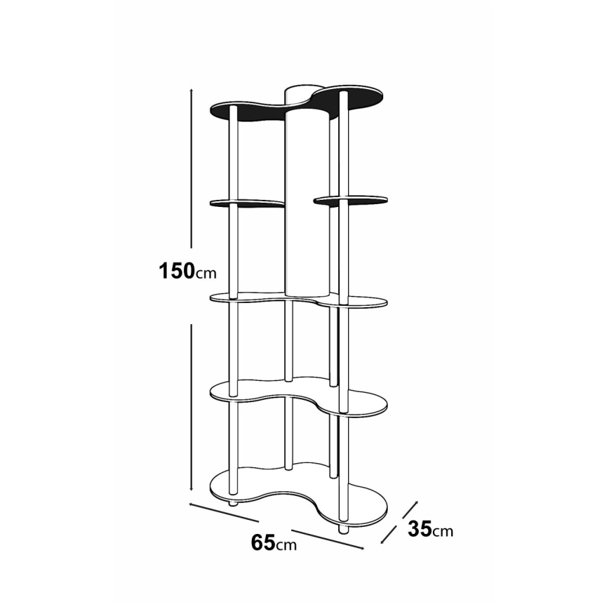 Grīdas stāvlampa ar plauktiem 1xE27/40W/230V 150 cm melna/brūna