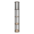 Grīdas stāvlampa ar plauktiem 1xE27/40W/230V 150 cm melna/brūna